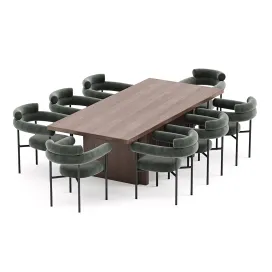 Portia Safari Dining Table Chair